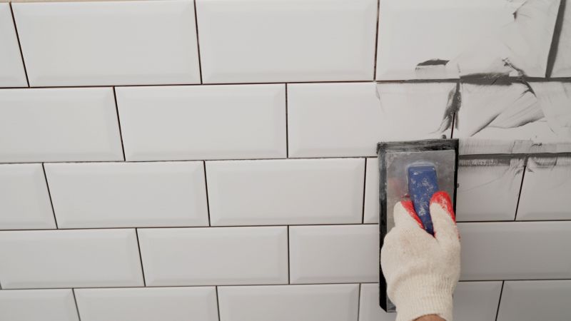 Close-up of Tile Grouting